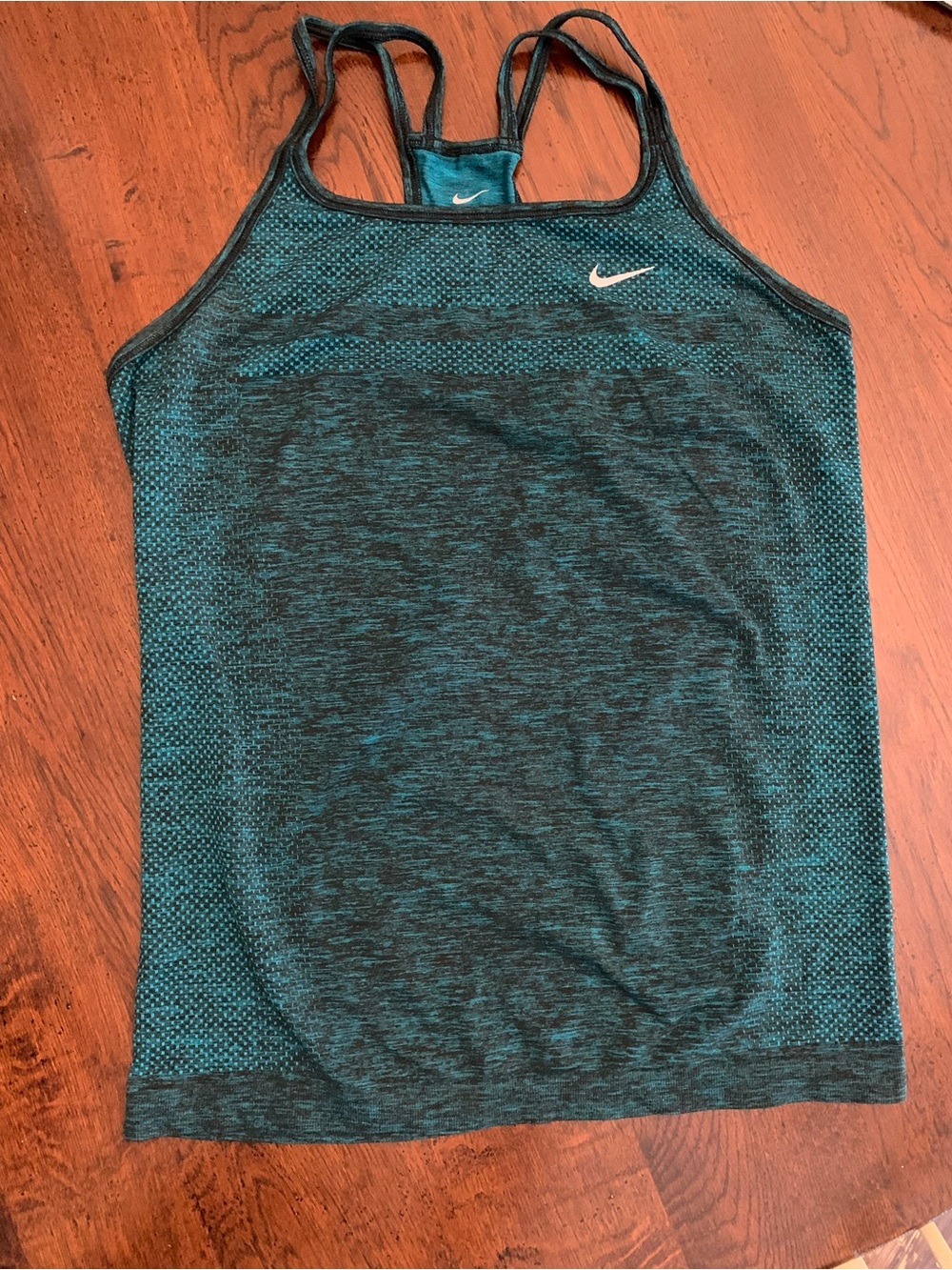Nike Womens Teal and Black Racerback Tank